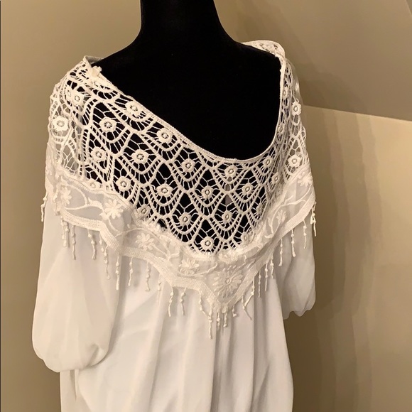 White Dress Off Shoulder - Picture 3 of 4